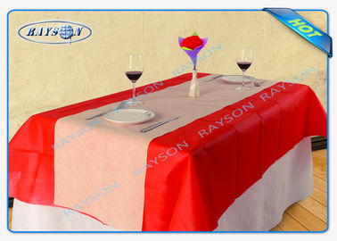 Kundengebundene Logo-Wegwerfnicht gesponnene Tischdecke für italienisches Hotel
